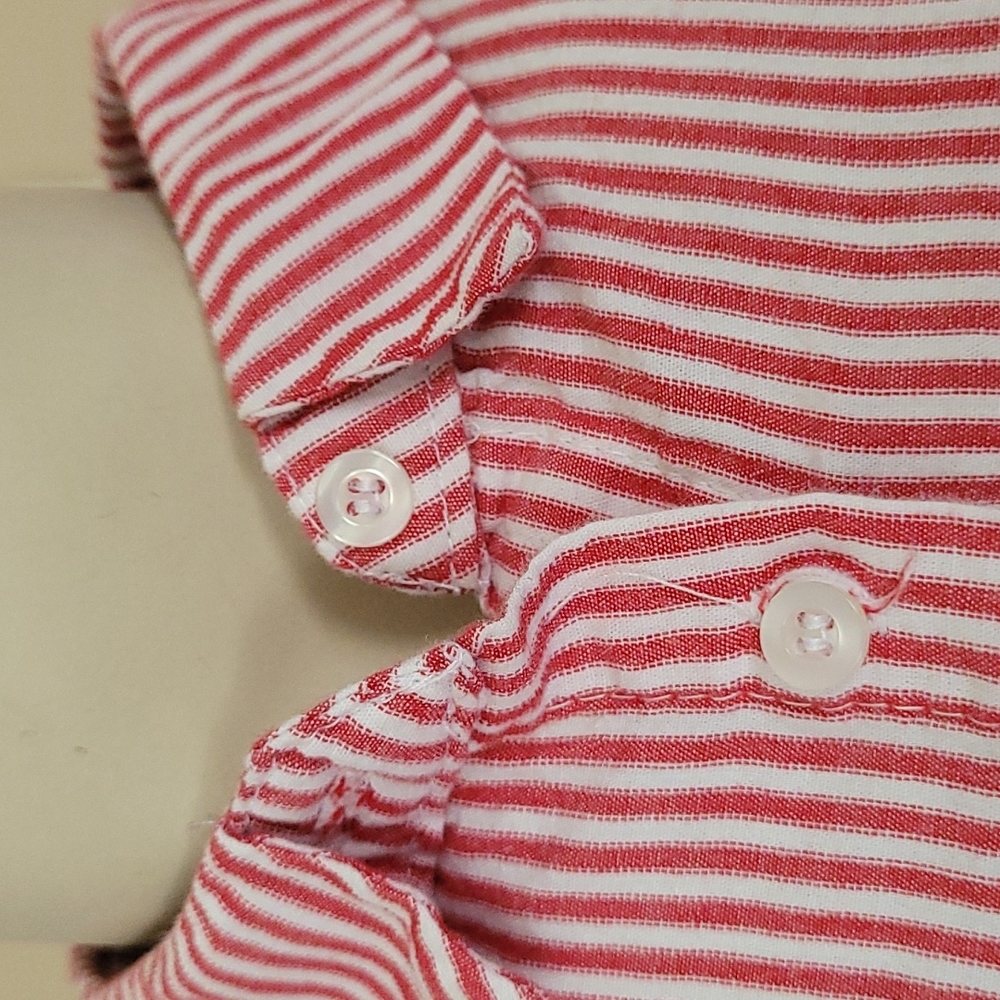 Red and white striped button down - Picture 3 of 8